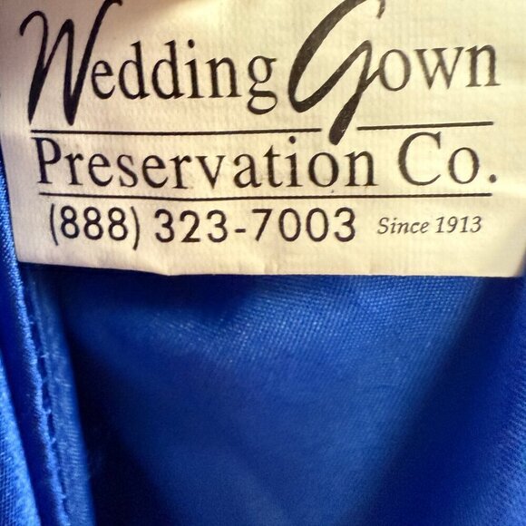 Tony Bowls Paris Pageant Gown Prom Wedding Sapphire Blue Jeweled Halter Train  6 - Picture 8 of 8